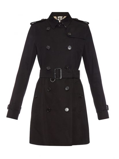 burberry black kensington trench coat